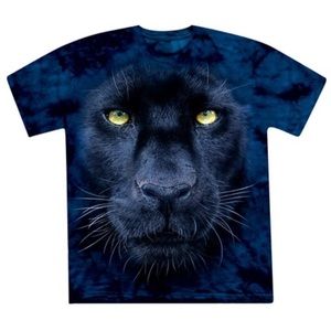 The Mountain Panther Navy Blue Tie-Dye T-Shirt Size Small 100% Cotton